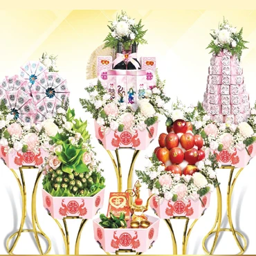 5 mâm quả miền Trung cơ bản trang trí bằng hoa sáp